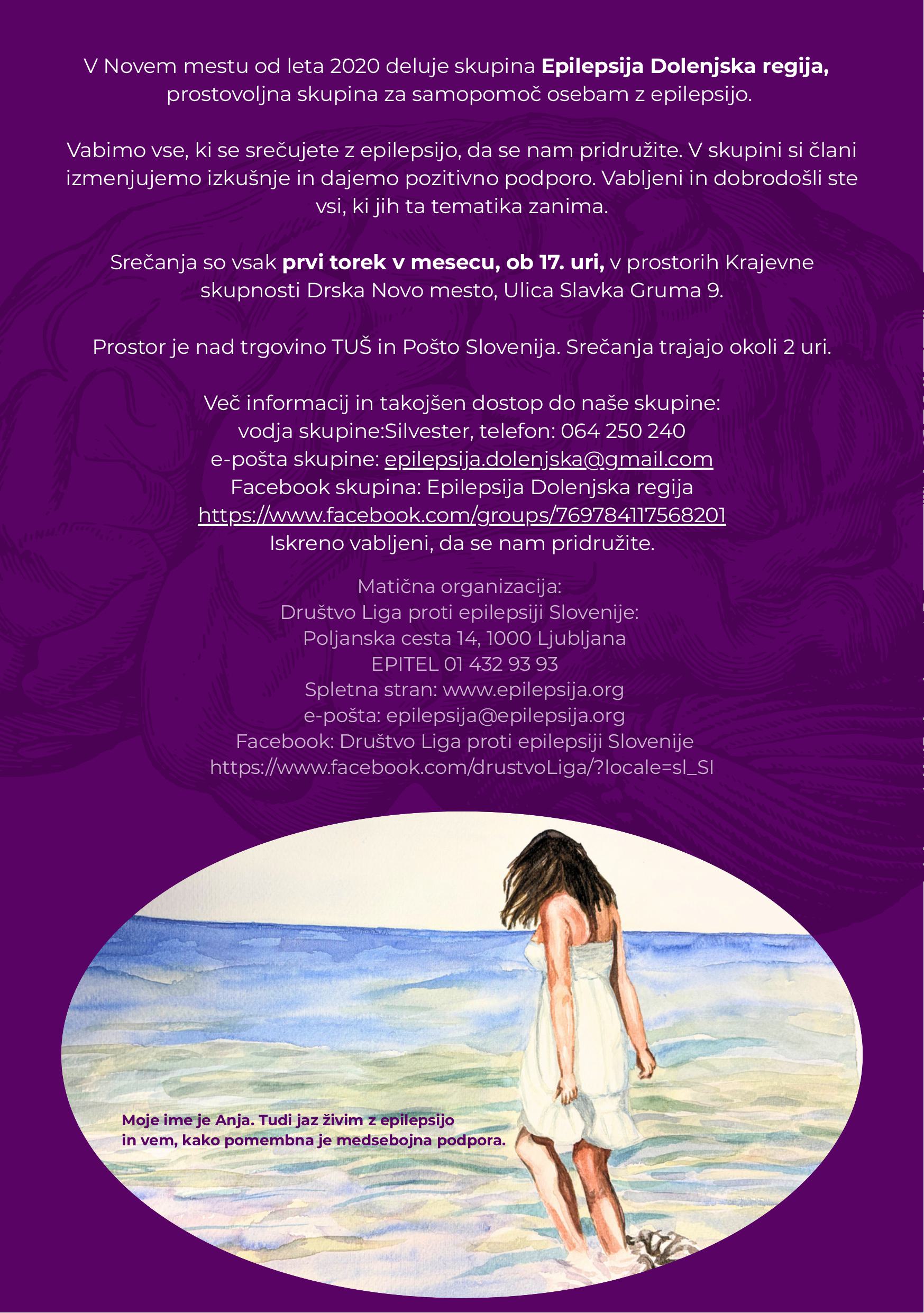 Epilepsija Dolenjska regija - november 2025